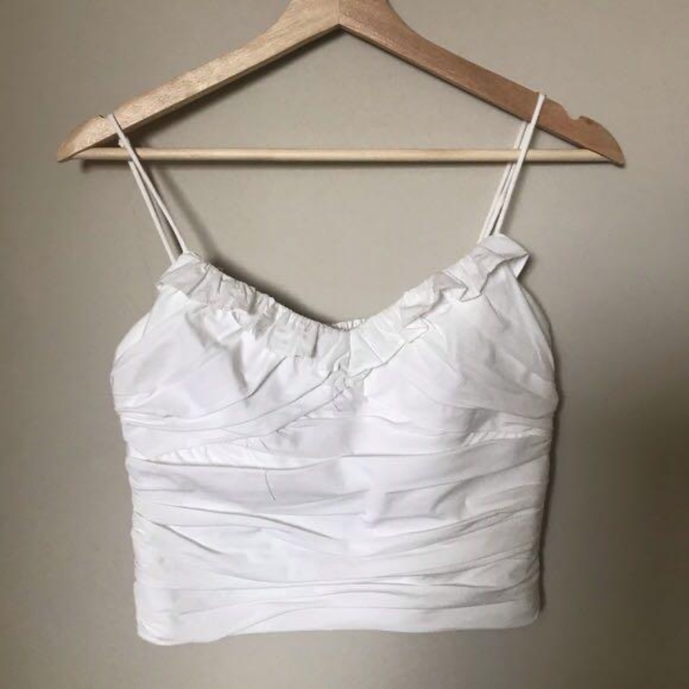 Zara White Cropped Top